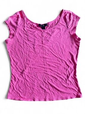 Express Women’s Scoop Neck Tee in Bright Pink Sz L